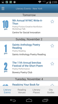 Poets & Writers Local screen shot